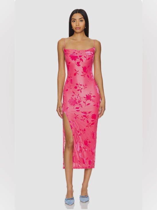 More To Come Deana Midi Dress In Pink
